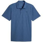 Puma Gents Mattr Deco Jacquard Polo Small Dark Indigo image