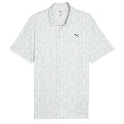 Puma Gents Cloudspun Argyle B Polo Small Warm White Team Light Blue image