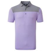 FootJoy Gents End-on-End Block L Polo Small White - Violet - Black image