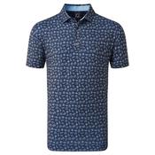 FootJoy Gents Travel Print L Polo Small Navy - Blue image