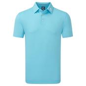 FootJoy Gents Stretch Pique Solid Polo Medium Riviera Blue