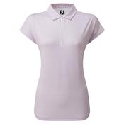 FootJoy Ladies Houndstooth Print Lisle Polo Small Purple Cloud image