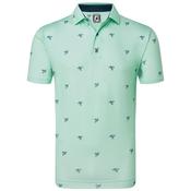 FootJoy Gents Thistle Print Lisle Small Sea Glass