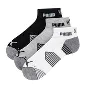 Puma Essential 1/4 Cut Socks 3pk 8-12 WHITE/GREY/B image
