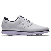 FootJoy Ladies Traditions Shoes 8 Medium WHITE NAVY PURPLE