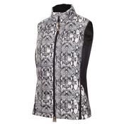 Green Lamb Giselle Quilted  Gilet 20 Snakeskin Black