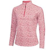 Green Lamb Mae Printed Zip Neck Top 8 Blush Pebble