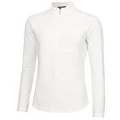 Green Lamb Meredith Spot Zip Neck Top 10 White image