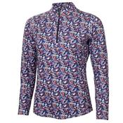 Green Lamb Elena Printed L/S 1/2 Zip 8 Floral Print