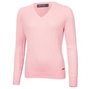 Green Lamb Ember V Neck Cable Sweater 8 Blossom