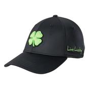 Black Clover Gents Premium Clover 51 Shamrock Cap Small/Medium Black - Lime Green image