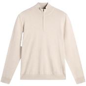 J.Lindeberg Gents Kiyan 1/4 Zip Sweat Brindle Small Moonbeam Melange C118