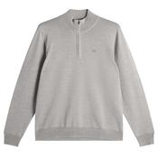 J.Lindeberg Gents Kiyan Quarter Zip Sweater Medium Light Grey - Melange U199 image