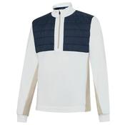 Galvin Green Gents Dalton 1/2 Zip Insula Medium Sand - Navy - White image