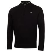 Calvin Klein Golf Gents Striped Heather 1/2 Zip Small Black