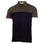 Calvin Klein Golf Gents Colour Block Polo Shirt Small Olive - Black image