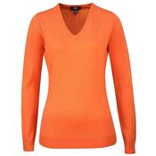 Callaway Ladies V Neck Merino Sweater Medium Dark Nectarine 821 image
