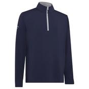 Callaway Gents Mixed Media 1/4 Zip Pullover Small Peacoat 410