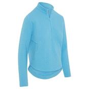 Callaway Ladies 1/4 Zip Quilted Knit Pullover Medium ETHEREAL BLUE 982