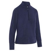Callaway Ladies 1/4 Zip Micro Fleece Small Peacoat - Heather 484 image