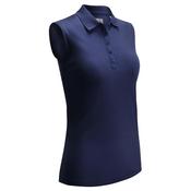 Callaway Ladies Solid Knit S/less  Polo XSmall Peacoat 410