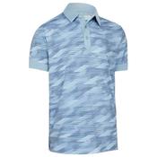 Callaway Gents All Over Active Textured P Polo Small FADED DENIM 425