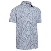 Callaway Gents All Over Flamingo  P Polo Small 100 Bright White image