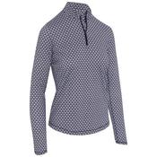Callaway Ladies Scarf Geo Sun Protection 1/4 Zip Small Peacoat 410