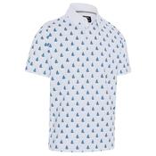 Callaway Gents Sailboat Sunset Geo Print Polo Small Bright White 100 image