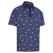 Callaway Gents Azalea Gingham Polo Medium Peacoat 410
