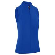 Callaway Ladies Sleeveless Rib Play Zip Mock Polo XSmall Blue Tattoo 959 image