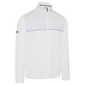 Callaway Gents Odyssey Printed Block 1/4 Zip Medium Bright White 100 image