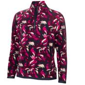 Calvin Klein Golf Ladies Tate 1/4 Zip Top Small Brushstroke Printed