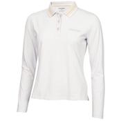 Calvin Klein Golf Ladies Aster Mini Stripe L/S Polo Small Pebble Grey image