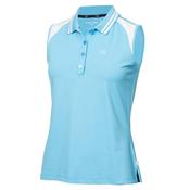 Calvin Klein Golf Ladies Mowhalk S/less Polo 16 Herit Blue - White