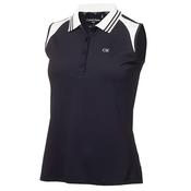 Calvin Klein Golf Ladies Mowhalk S/less Polo 12 Navy - White image