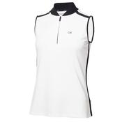Calvin Klein Golf Ladies Chenang S/less Polo 18 White - Navy image