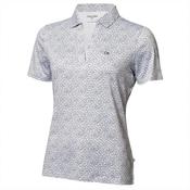 Calvin Klein Golf Ladies Crackle Polo 8 White - Navy