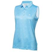 Calvin Klein Golf Ladies Crackle S/less Polo 10 Herit Blue - White image