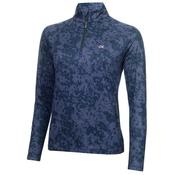 Calvin Klein Golf Ladies Canvas Print 1/2 Zip XSmall Navy Tonal