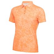 Calvin Klein Golf Ladies Canvas Print S/S Polo XSmall Peach Cobbler image