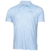 Calvin Klein Golf Gents Marble Print Polo Small Blue Bell image