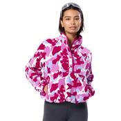 Gym + Coffee Ladies Snap Polar Fleece XSmall Pink Pop Print