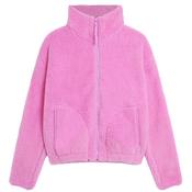 Gym + Coffee Ladies Industry Fleece H/Collar Jacket Medium Neon Pink