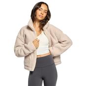 Gym + Coffee Ladies Industry Fleece High Collar Jacke XSmall Natural