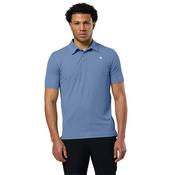 Gym + Coffee Gents Coffee Polo Tee Small Oasis Blue