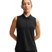Nike Ladies Dri-FIT Sleeveless Polo Small Black 010 image