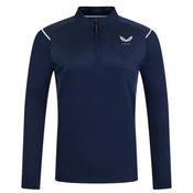 Castore Gents Pinnacle LVS 1/4 Zip Top Small Midnight Navy White