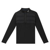 Castore Gents LVS Hybrid 1/2 Zip LS Top Small Black Mid Grey