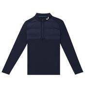 Castore Gents LVS Hybrid 1/2 Zip LS Top Small Midnight Navy White